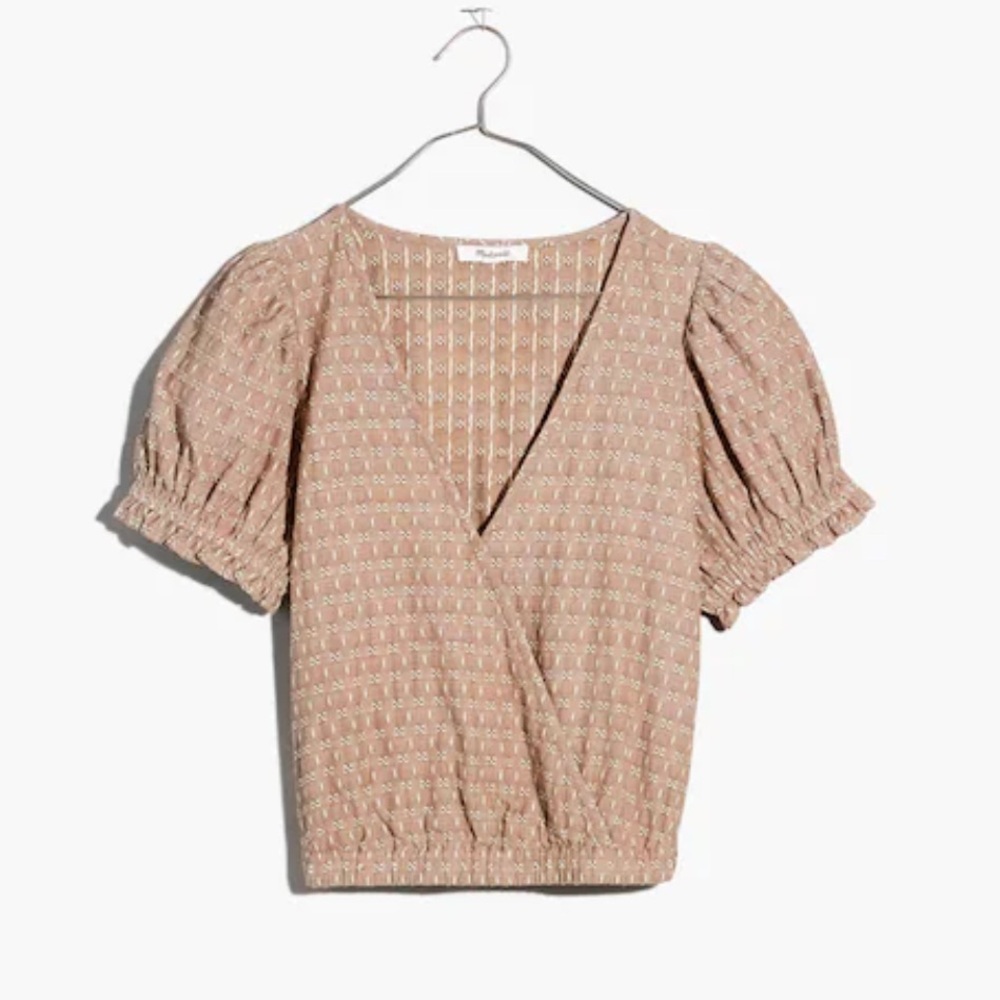 Madewell Beige Puff Sleeve Blouse